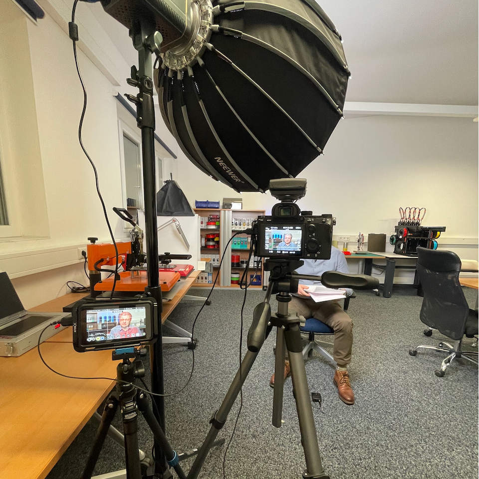 Kamera und Licht Setup für einen Interviewdreh von Siyapila Studios